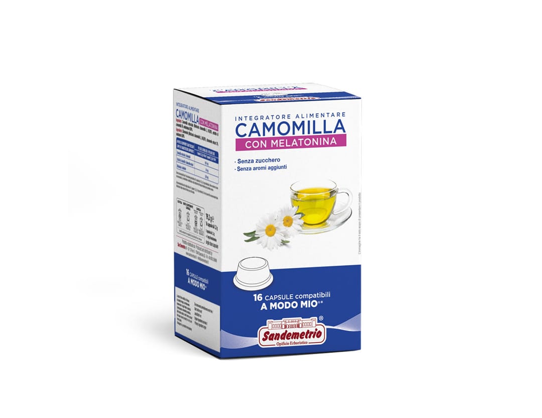 Camomilla con melatonina - Integratore Alimentare - 16 capsule